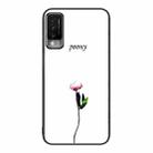For Huawei Maimang 10 Colorful Painted Glass Phone Case(A Flower) - 1