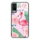 For Huawei Maimang 10 Colorful Painted Glass Phone Case(Flamingo) - 1