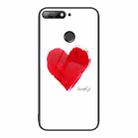 For Huawei Enjoy 8e Colorful Painted Glass Phone Case(Love) - 1