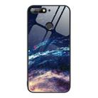 For Huawei Enjoy 8e Colorful Painted Glass Phone Case(Starry Sky) - 1