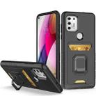 For Motorola Moto G Stylus 5G Card Shield Magnetic Holder Phone Case(Black) - 1