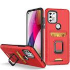 For Motorola Moto G Stylus 5G Card Shield Magnetic Holder Phone Case(Orange) - 1