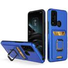 For TCL 20 XE Card Shield Magnetic Holder Phone Case(Royal Blue) - 1