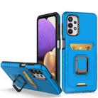 For Samsung Galaxy A32 Card Shield Magnetic Holder Phone Case(Royal Blue) - 1