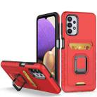 For Samsung Galaxy A32 5G Card Shield Magnetic Holder Phone Case(Orange) - 1