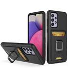For Samsung Galaxy A33 5G Card Shield Magnetic Holder Phone Case(Black) - 1