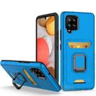 For Samsung Galaxy A42 5G Card Shield Magnetic Holder Phone Case(Royal Blue) - 1