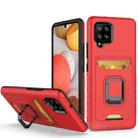 For Samsung Galaxy A42 5G Card Shield Magnetic Holder Phone Case(Orange) - 1