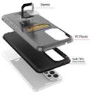 For Samsung Galaxy A72 Card Shield Magnetic Holder Phone Case(Silver) - 3