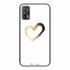 For Realme 7 Colorful Painted Glass Phone Case(Golden Love) - 1