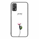 For Realme 7 Colorful Painted Glass Phone Case(A Flower) - 1