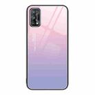 For Realme 7 Colorful Painted Glass Phone Case(Purple Sky) - 1