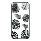 For Realme 7 Colorful Painted Glass Phone Case(Banana Leaf) - 1