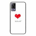 For vivo S9e Colorful Painted Glass Phone Case(Red Heart) - 1