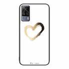 For vivo S9e Colorful Painted Glass Phone Case(Golden Love) - 1