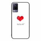 For vivo S9 Colorful Painted Glass Phone Case(Red Heart) - 1