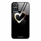 For vivo S10 Colorful Painted Glass Phone Case(Black Love) - 1