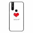 For vivo V15 Colorful Painted Glass Phone Case(Red Heart) - 1