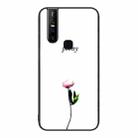 For vivo V15 Colorful Painted Glass Phone Case(A Flower) - 1