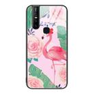 For vivo V15 Colorful Painted Glass Phone Case(Flamingo) - 1