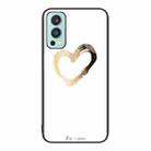 For OnePlus Nord 2 5G Colorful Painted Glass Phone Case(Golden Love) - 1