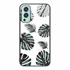 For OnePlus Nord 2 5G Colorful Painted Glass Phone Case(Banana Leaf) - 1