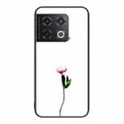 For OnePlus 10 Pro Colorful Painted Glass Phone Case(A Flower) - 1