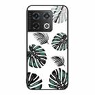 For OnePlus 10 Pro Colorful Painted Glass Phone Case(Banana Leaf) - 1