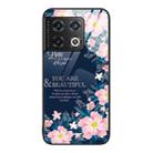 For OnePlus 10 Pro Colorful Painted Glass Phone Case(Flower) - 1
