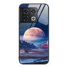 For OnePlus 10 Pro Colorful Painted Glass Phone Case(Moon Hill) - 1