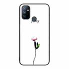 For OnePlus Nord N100 Colorful Painted Glass Phone Case(A Flower) - 1