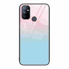 For OnePlus Nord N100 Colorful Painted Glass Phone Case(Blue Sky) - 1