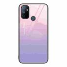 For OnePlus Nord N100 Colorful Painted Glass Phone Case(Purple Sky) - 1