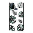For OnePlus Nord N100 Colorful Painted Glass Phone Case(Banana Leaf) - 1