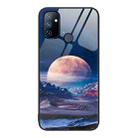 For OnePlus Nord N100 Colorful Painted Glass Phone Case(Moon Hill) - 1