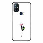 For OnePlus Nord N10 5G Colorful Painted Glass Phone Case(A Flower) - 1