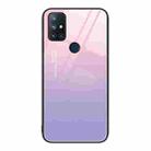 For OnePlus Nord N10 5G Colorful Painted Glass Phone Case(Purple Sky) - 1