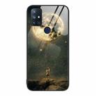 For OnePlus Nord N10 5G Colorful Painted Glass Phone Case(Moon) - 1