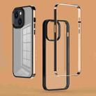For iPhone 14 Plus 3 in 1 Electroplated Frame Phantom Phone Case (Gold) - 1