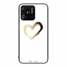 For Xiaomi Redmi 10C Colorful Painted Glass Phone Case(Golden Love) - 1