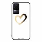 For Xiaomi Redmi K50 Pro Colorful Painted Glass Phone Case(Golden Love) - 1