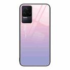 For Xiaomi Redmi K50 Pro Colorful Painted Glass Phone Case(Purple Sky) - 1