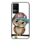 For Xiaomi Redmi K50 Pro Colorful Painted Glass Phone Case(Owl) - 1