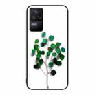 For Xiaomi Redmi K50 Colorful Painted Glass Phone Case(Sapling) - 1