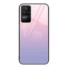 For Xiaomi Redmi K50 Colorful Painted Glass Phone Case(Purple Sky) - 1