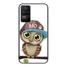 For Xiaomi Redmi K50 Colorful Painted Glass Phone Case(Owl) - 1