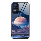 For Xiaomi Redmi K50 Colorful Painted Glass Phone Case(Moon Hill) - 1