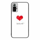 For Xiaomi Redmi Note 10 Pro 4G Colorful Painted Glass Phone Case(Red Heart) - 1