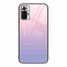 For Xiaomi Redmi Note 10 Pro 4G Colorful Painted Glass Phone Case(Purple Sky) - 1