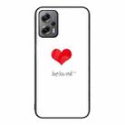 For Xiaomi Redmi Note 11T Pro Colorful Painted Glass Phone Case(Red Heart) - 1